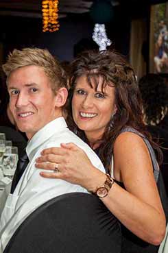Mother and son photographed at Kristin Graduation Dinner by Michael Smith Photography Ltd