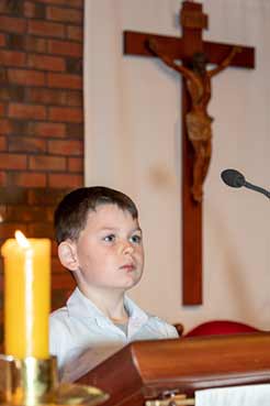 Boy at 1st Communion