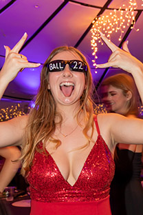 Student acts up for camera at Rangitoto College Ball